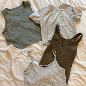 Brandy Melville- Assorted Tank and T-Shirt BUNDLE